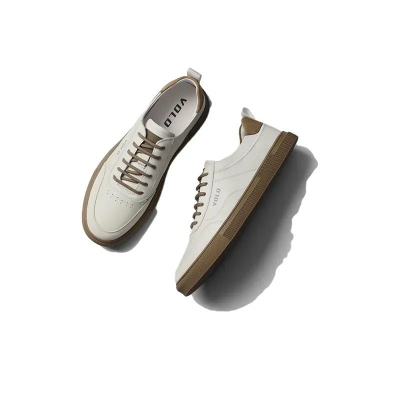 VOLO Small White Shoes Low-Top Skateboard Shoes Men's-4