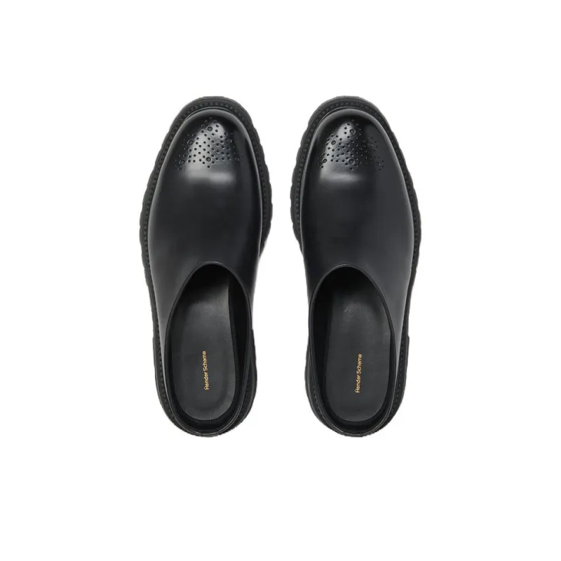Hender Scheme Commando Wrap-toe Slippers Men's Black-4