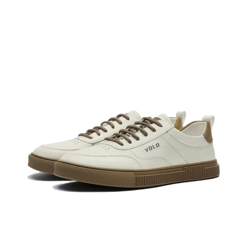 VOLO Small White Shoes Low-Top Skateboard Shoes Men's-2