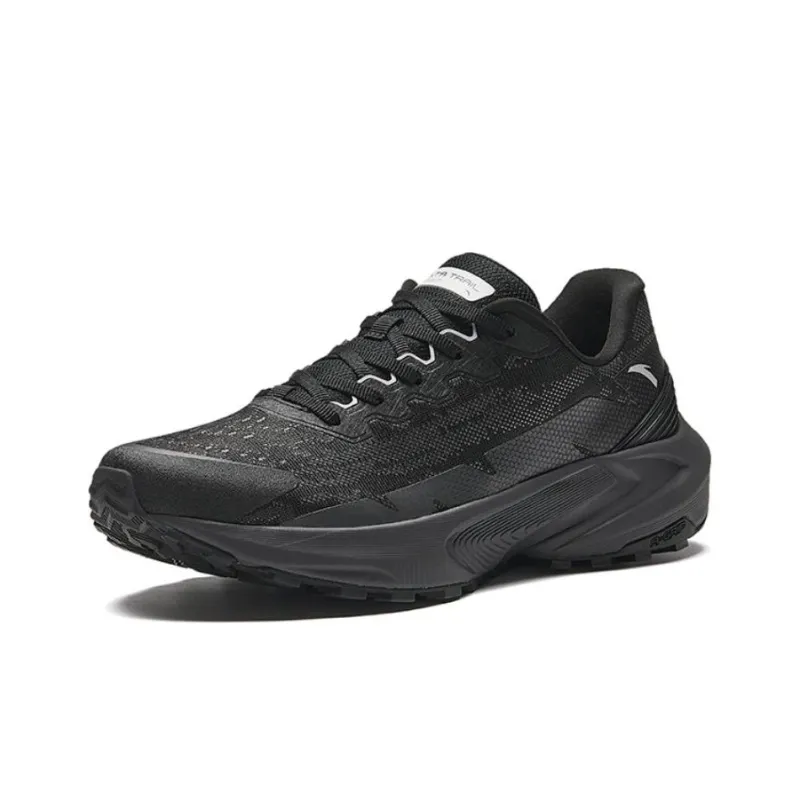 Anta Cushioned Slip-Resistant Abrasion-Resistant Low-Top Running Shoes Men's Black-1