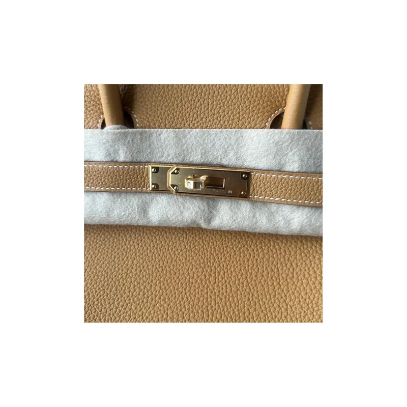 HERMES Birkin Togo Calfskin Birkin Bag Handbags Regular Women's 21 Naturel-Sable Light Tea Brown-4