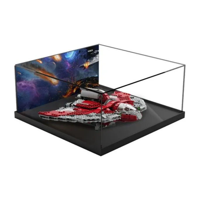 KGBOX Asoka. Tata T 6 Jedi Shuttle Acrylic Dust Resistant Display Case With Dust Cover Model Accessories-1