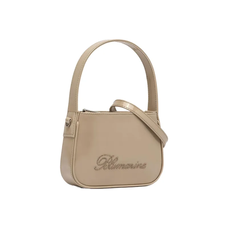 Blumarine Cow Leather Shoulder Bag Crossbody Bag Handbag Mini Women's Beige-1