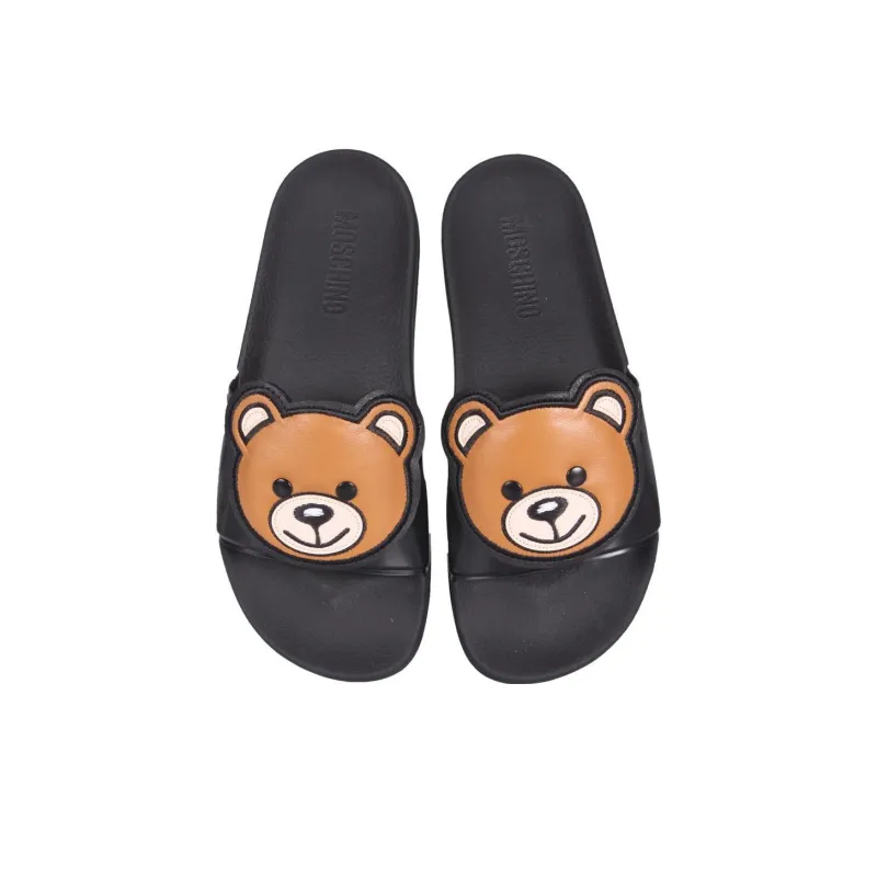 MOSCHINO Logo Debossed Slip On Sandals Women's-3