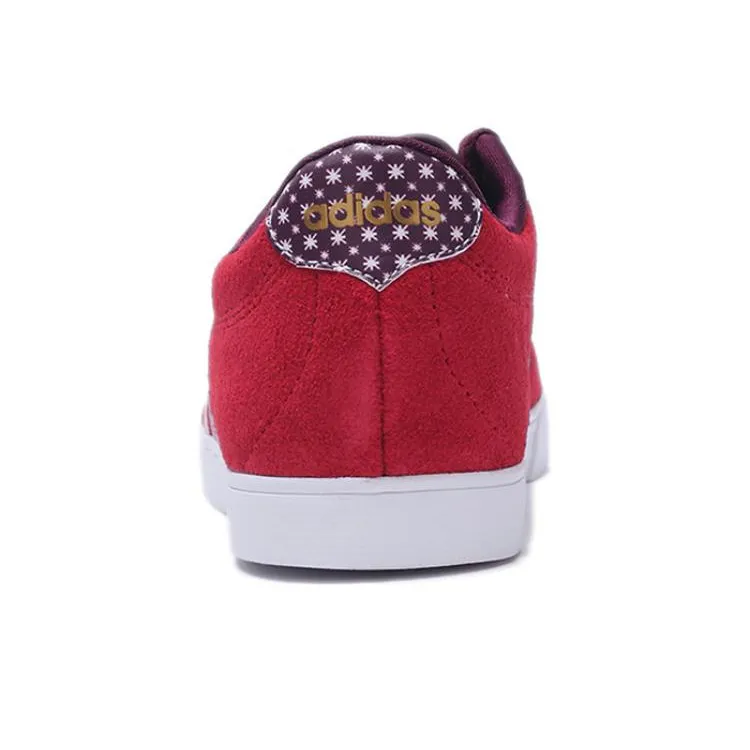 Adidas Courtset Cushioned Wear-Resistant Slip-Resistant Low-Top Tennis Shoes Women's Red White-4