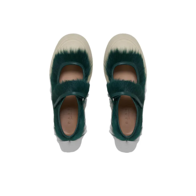MARNI Women's Mary Jane Sneaker 'North Sea'-3