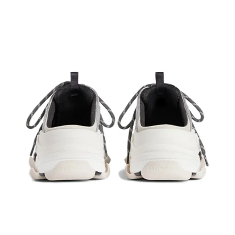 Balenciaga Triple S Low Top Casual Shoes Men's Silver-4