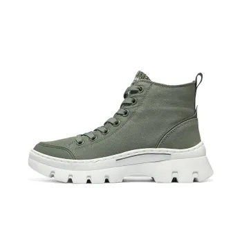 Skechers Roadies Abrasion Resistant Lightweight Cushioning High Top Canvas Shoes Women's Green