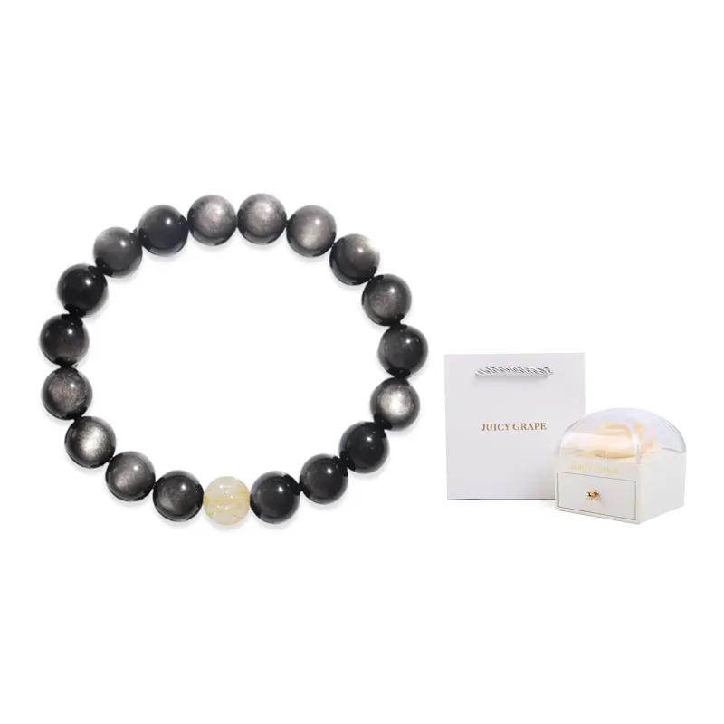 JUICY GRAPE Beaded Bracelet Fortune Beads Elegant Advanced Hand Accessory Unisex-4