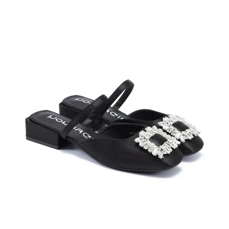 Honey GIRL Closed Toe Slippers Women's Black-2