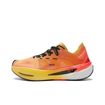 QIAODAN Spikes Cushioning, Wear Resistant Low Top Running Shoes Men's Yellow Orange