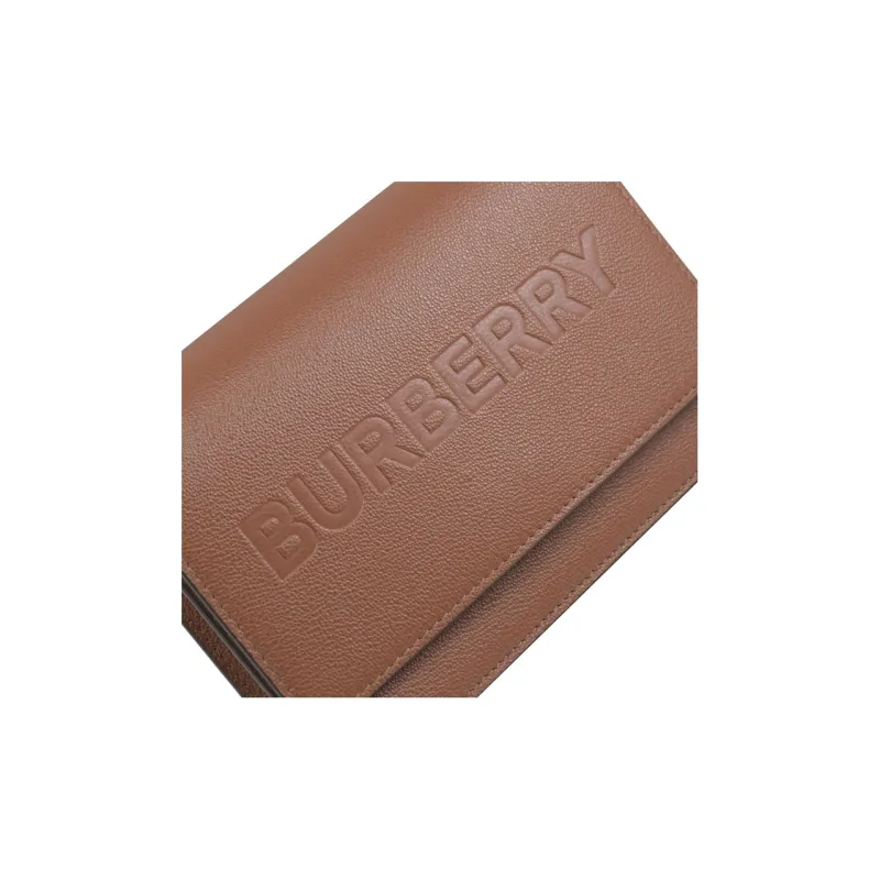 Burberry Cow Leather Crossbody Bag, Shoulder Bag Women's Coffee-4