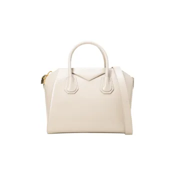 GIVENCHY Antigona Cow Leather Shoulder Bag Crossbody Bag Handbag Small Size Women's White