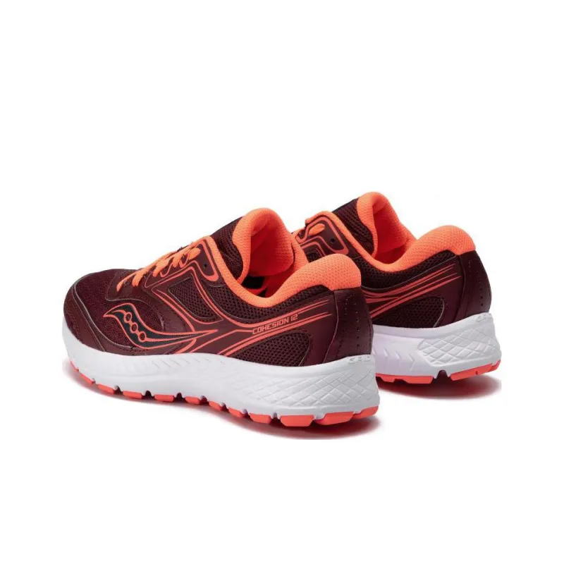 Saucony Cohesion 12 Water-Resistant Quick-Dry Low-Top Running Shoes Women's Deep Red-3