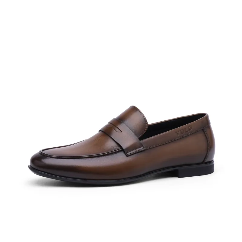 VOLO Loafers Men Low Top Light Brown/Black Gray-0