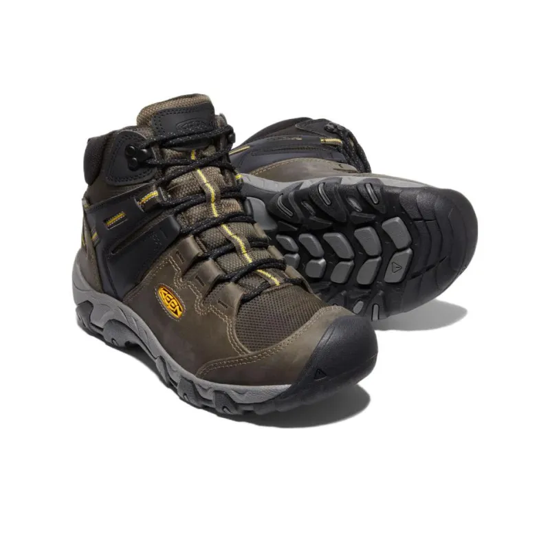 KEEN Wear-resistant And Waterproof Mid-Top Outdoor Shoes Men's Brown Black-3