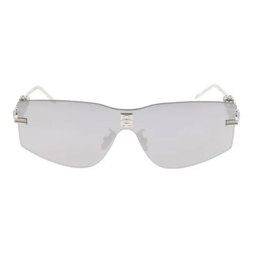Givenchy Metal Irregular Shape Sunglasses Women's Silver
