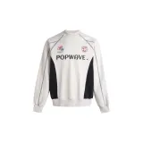 POPWAVE Sweatshirts Women's Oat Preppy Style Stripes Fleece-Lined Hoodies & Sweatshirts