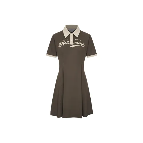 URBAN REVIVO Short-Sleeved Dresses Women's Stone Color