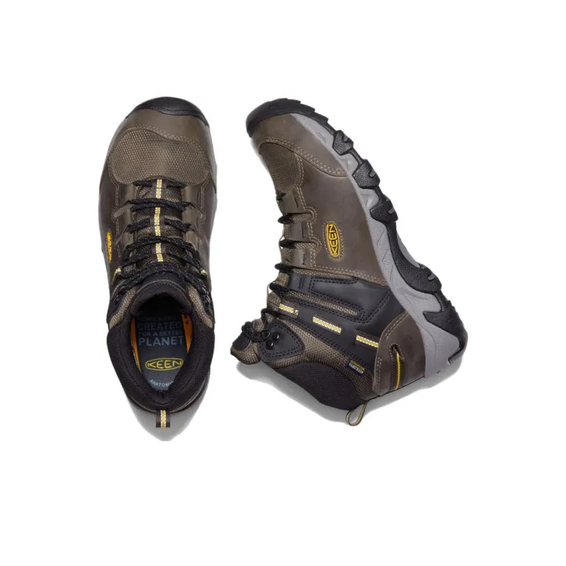 KEEN Wear-resistant And Waterproof Mid-Top Outdoor Shoes Men's Brown Black-4
