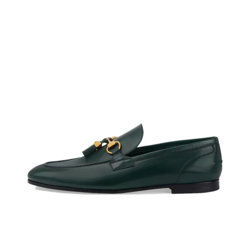 GUCCI Jordaan Loafers 1cm Men's Green-0