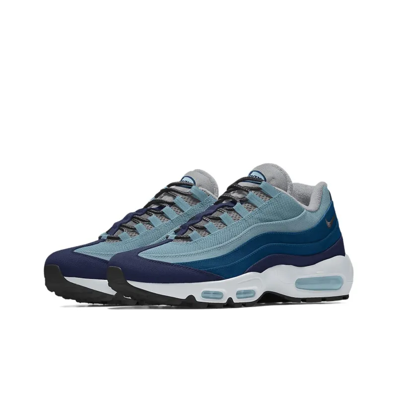 Nike Air Max 95 Anti-Slip And Wear-Resistant Lightweight Low-Top Casual Shoes Women's Blue-2