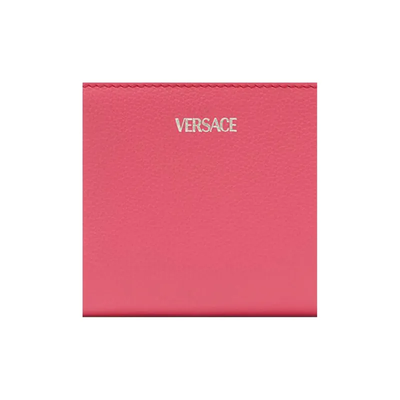 VERSACE La Medusa Cow Leather Wallet Women's Pink-4