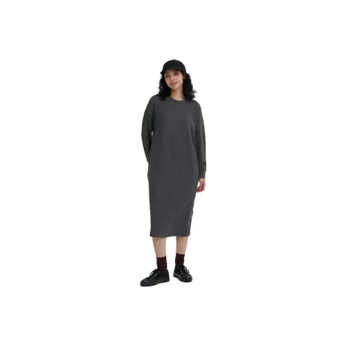 UNIQLO Long-Sleeved Dresses Women's Dark Gray