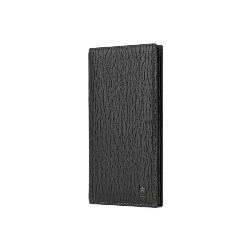 JAGUAR Genuine Leather Top Grain Cow Leather Money Clip Ticket Clip Wallet Men's Black