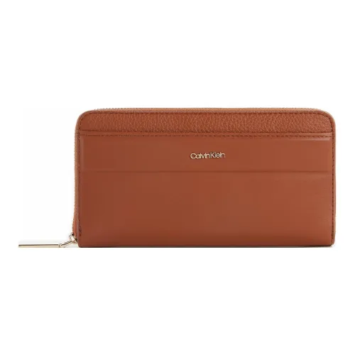 CALVIN KLEIN Polyester Blend With Polyurethane Wallet Women's Brown