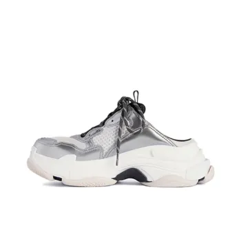 Balenciaga Triple S Low Top Casual Shoes Men's Silver