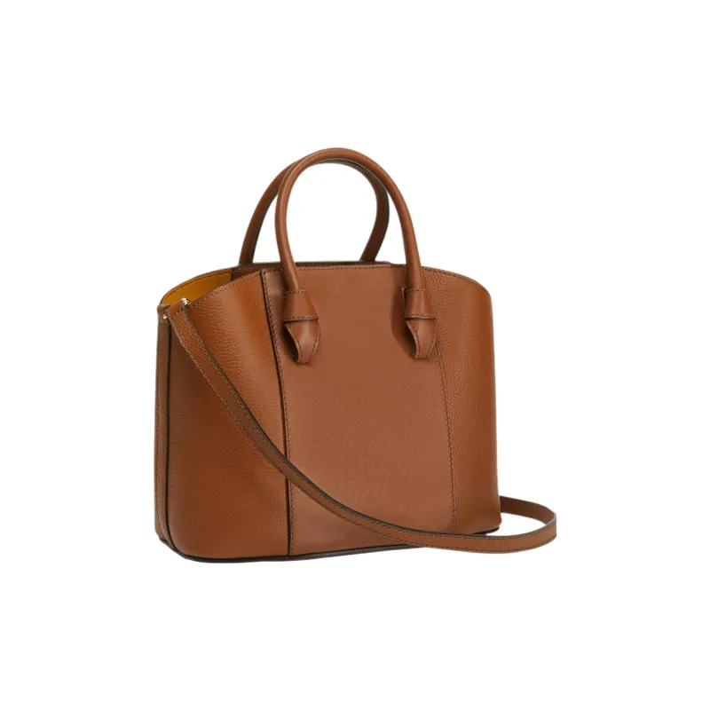Furla Miastella Calfskin Tote Bag, Shopping Bag, Handbag Large Size Women's Cognac-2