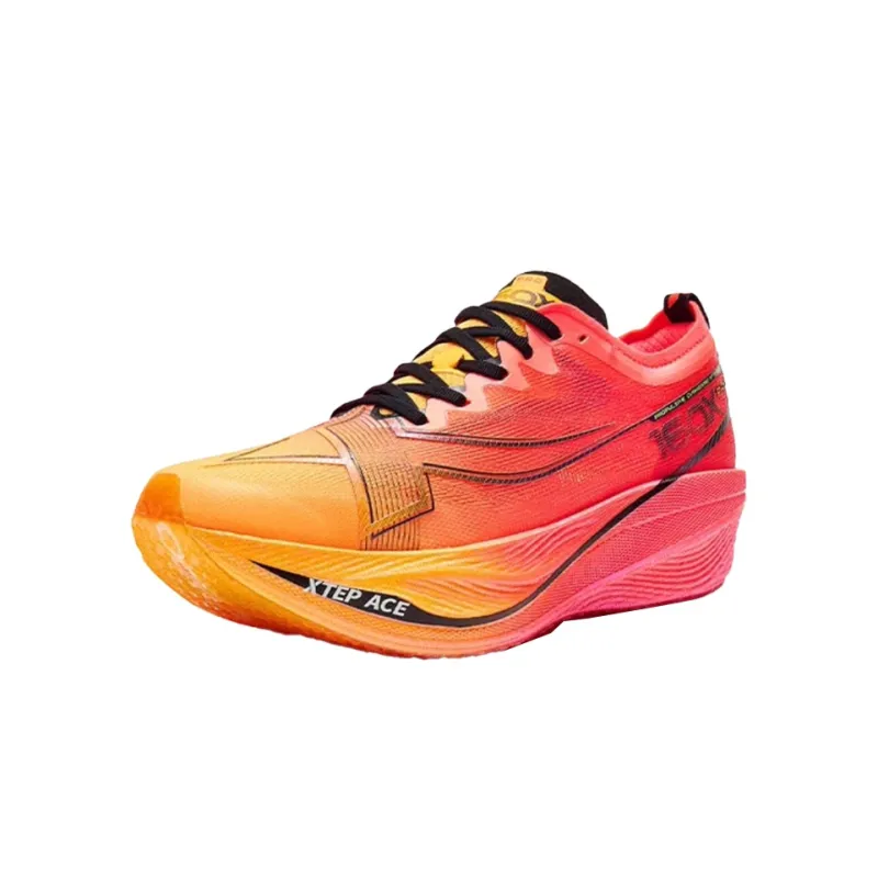 XTEP Racing 160X 5.0 PRO Running Shoes Men Low Top Neon Apricot Orange/Laser Red-1