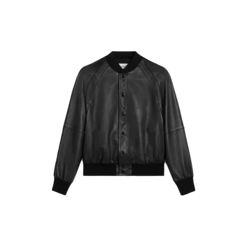 CELINE Leather Jackets Men Black