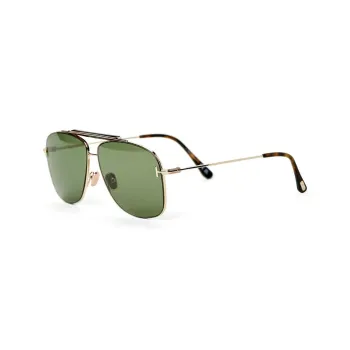 TOM FORD Polished Pilot-frame Sunglasses