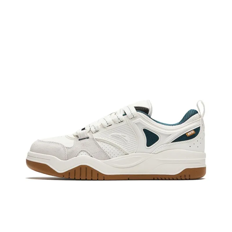 Anta Sea Salt Height Increasing Low Top Skateboard Shoes Men's White Blue Black-0