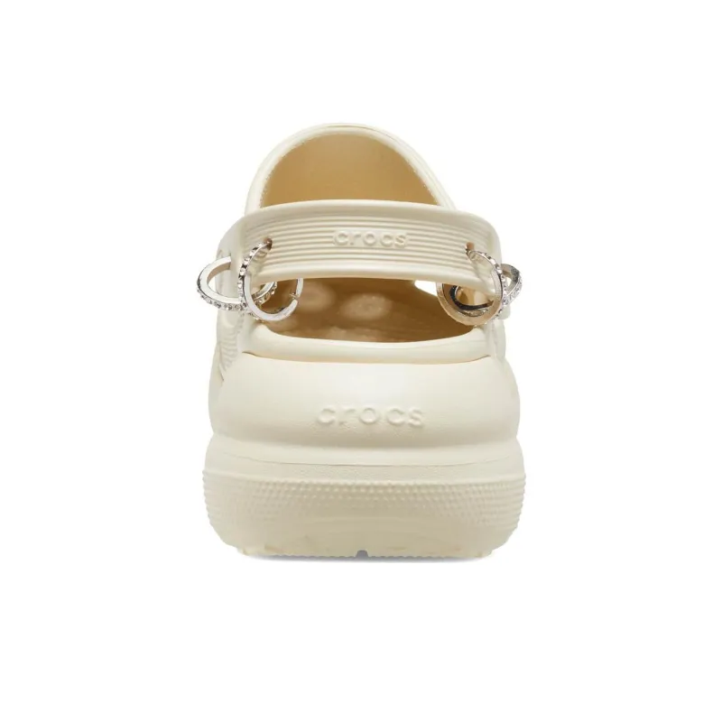 Crocs Classic Crush Punk Clogs 'Bone'-5
