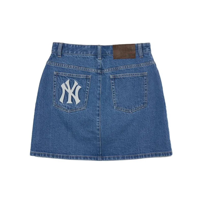 MLB Denim Short Skirts Women's Indigo-1