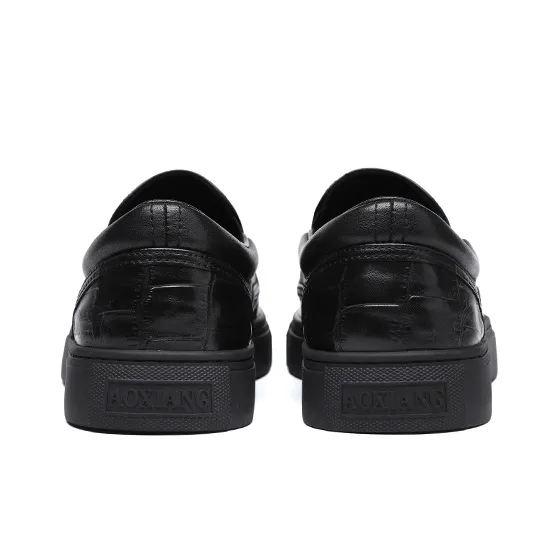 Oak Elephant Low Top Casual Shoes Men's Black-3
