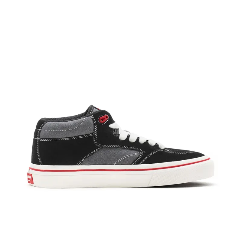 Vision Street Wear Concave Cushioned Wear Resistant Support Mid Top Skateboard Shoes Unisex Black Gray-1
