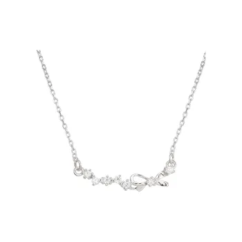 MAGICPOLE S925 Silver Bowknot Necklace Women's Silver