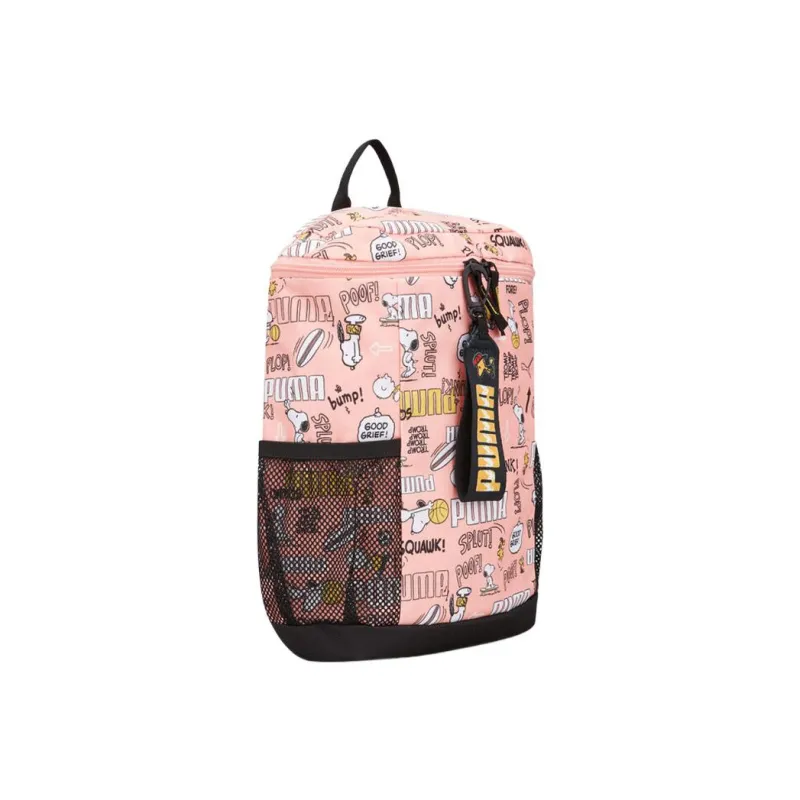 PUMA PEANUTS Snoopy Collaboration Fabric Backpack Small Size Unisex Pink-2