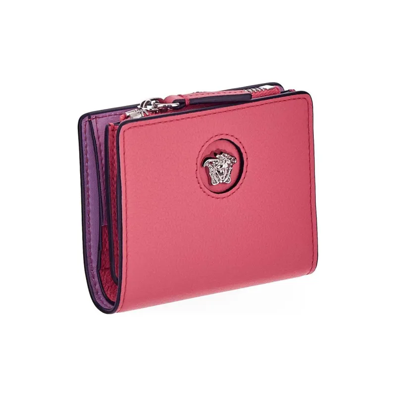 VERSACE La Medusa Cow Leather Wallet Women's Pink-1