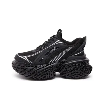 Cabbeen 4D Cyber Cushioning Anti-Slip And Wear-Resistant Low-Top Chunky Sneakers Women's Black