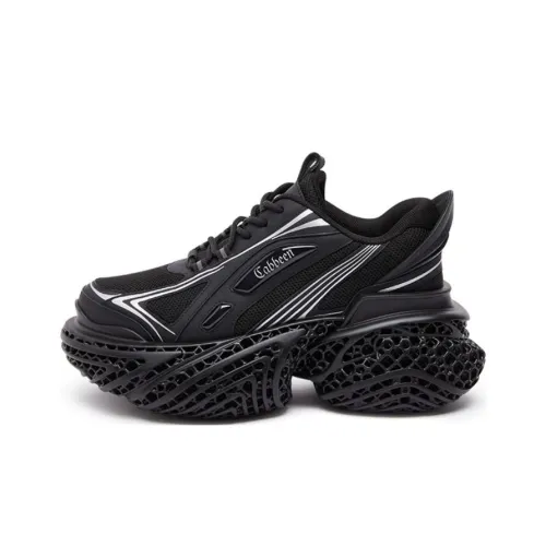 Cabbeen Chunky Sneakers Women's Low-Top Black