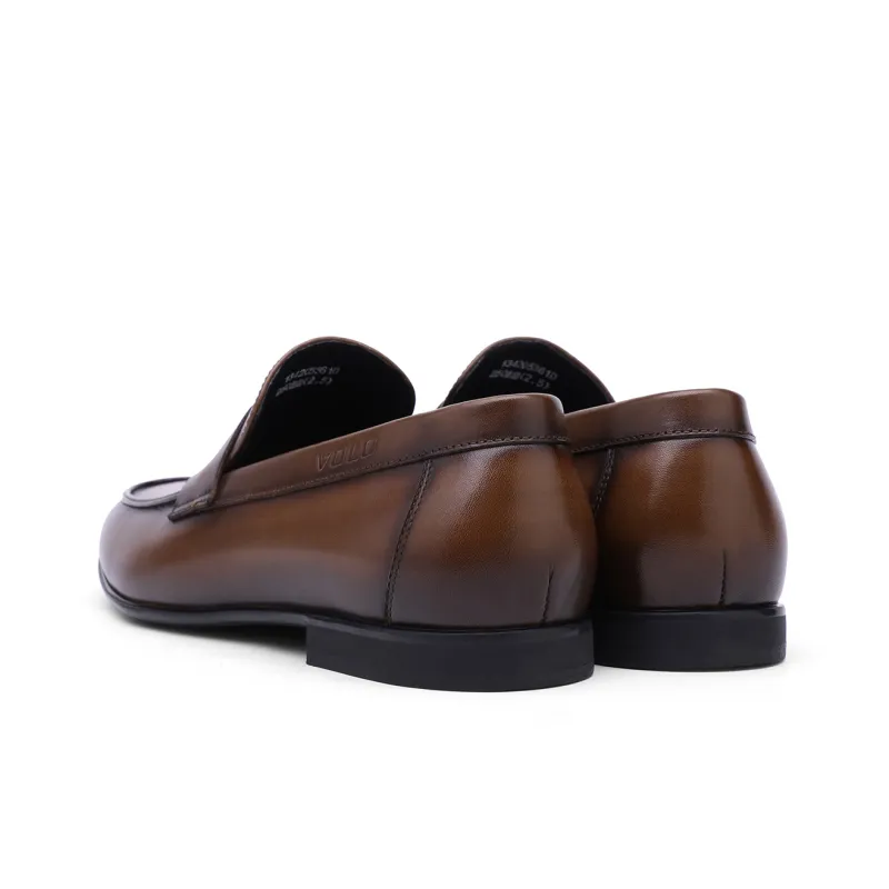 VOLO Loafers Men Low Top Light Brown/Black Gray-2