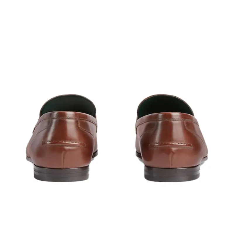 GUCCI Jordaan Loafers 1cm Men's Brown-2