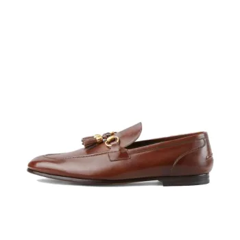GUCCI Jordaan Loafers 1cm Men's Brown