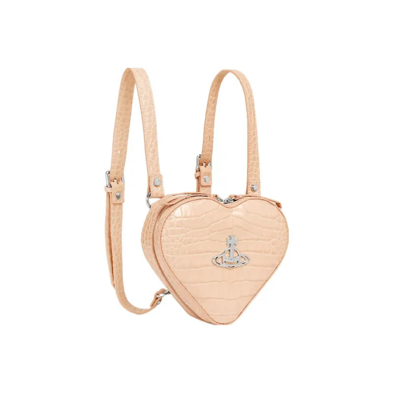Vivienne Westwood Calfskin Backpack Mini Women's Cream Pink-1