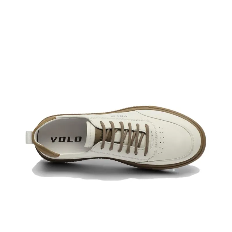 VOLO Small White Shoes Low-Top Skateboard Shoes Men's-3